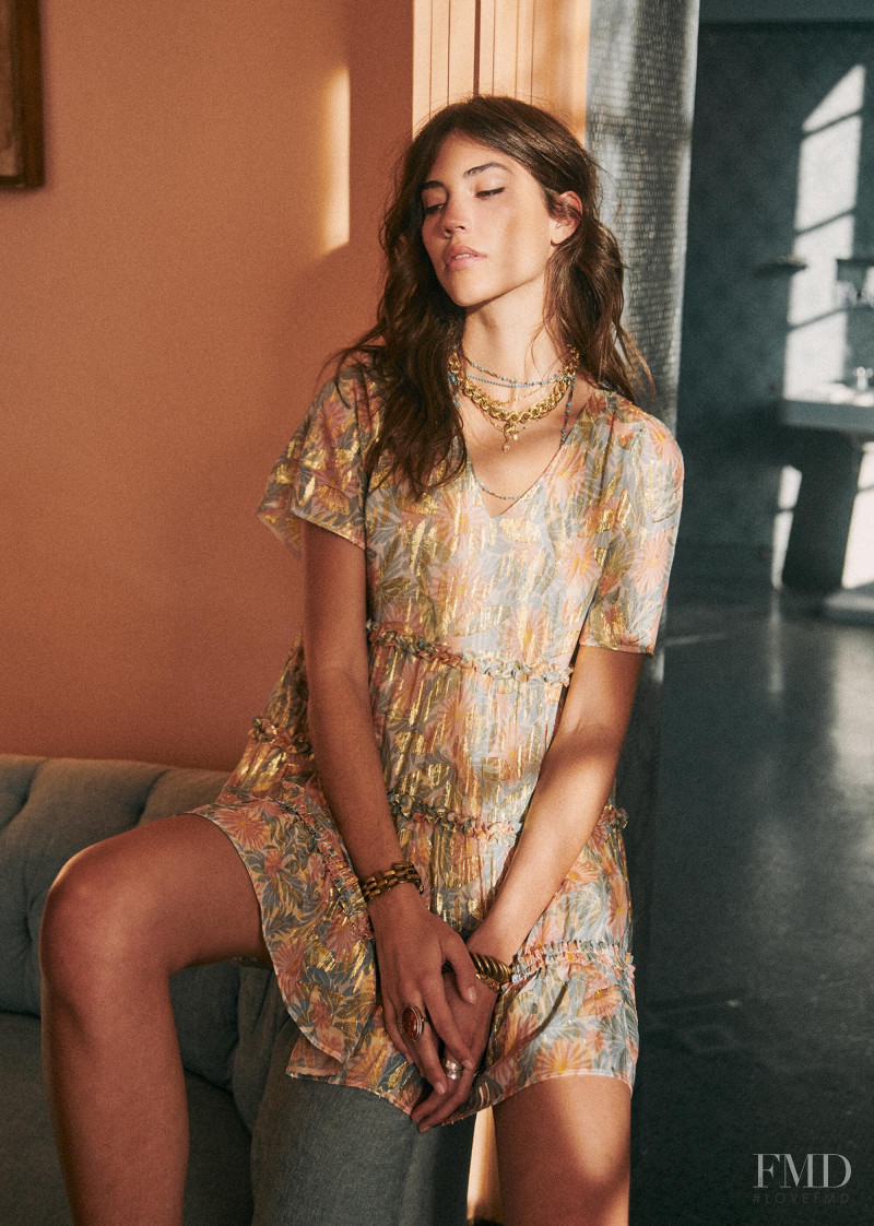 Mariacarla Boscono featured in  the Sézane lookbook for Spring 2020