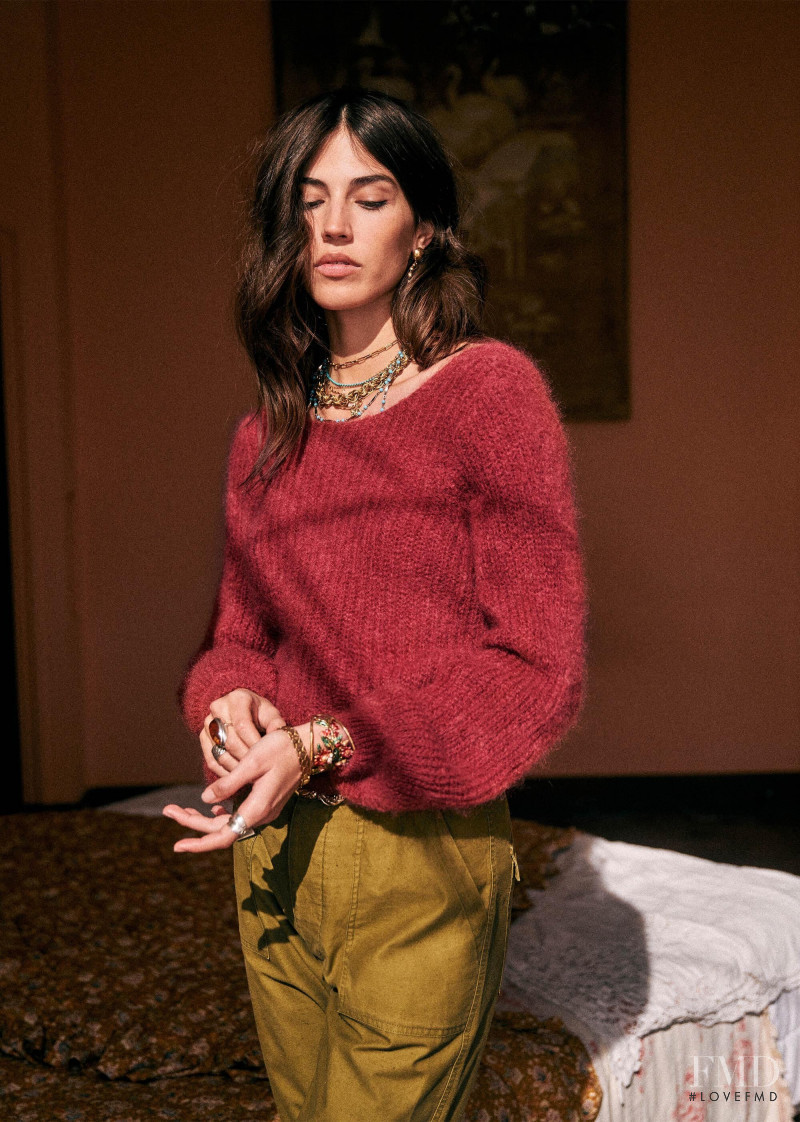 Mariacarla Boscono featured in  the Sézane lookbook for Spring 2020