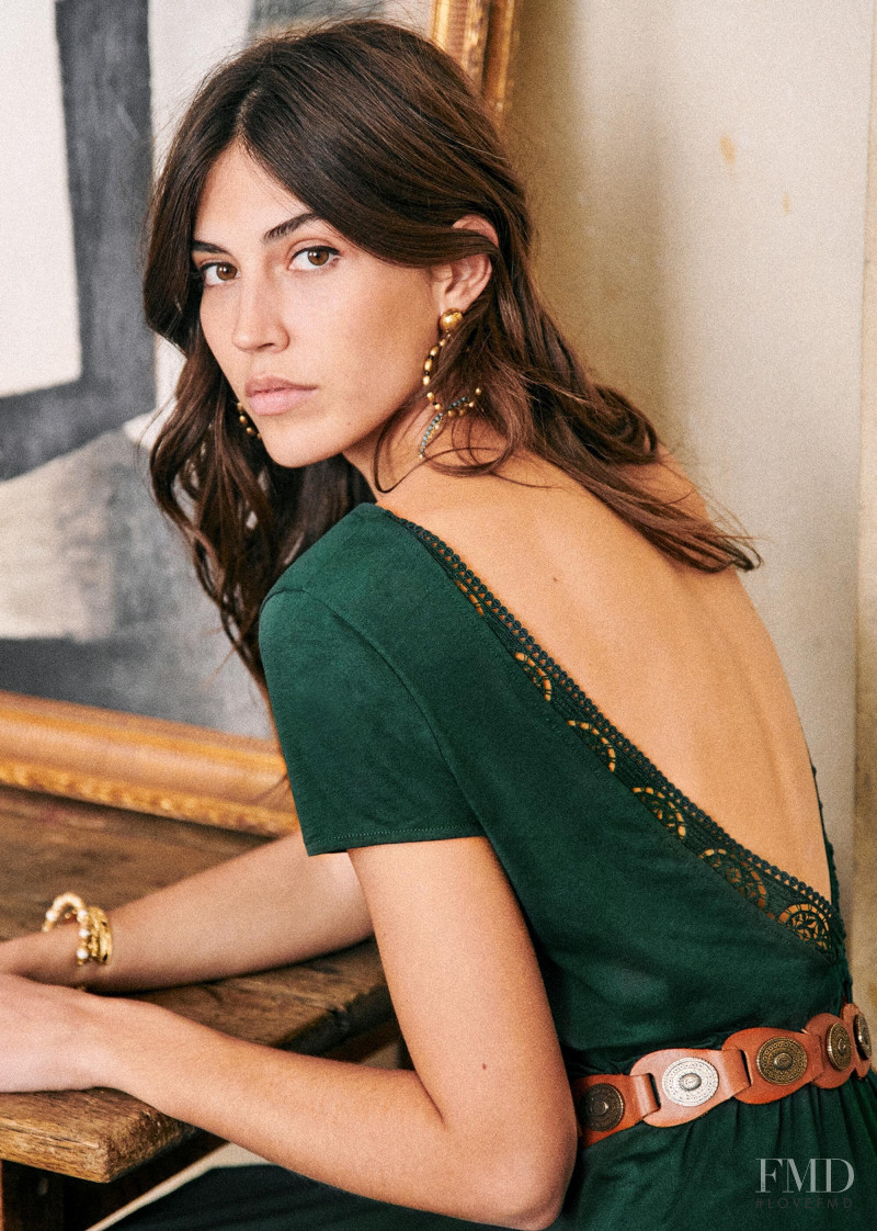 Mariacarla Boscono featured in  the Sézane lookbook for Spring 2020