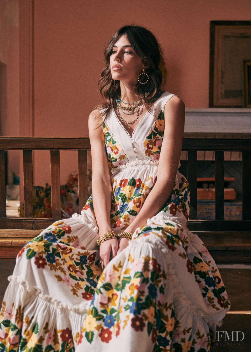 Mariacarla Boscono featured in  the Sézane lookbook for Spring 2020