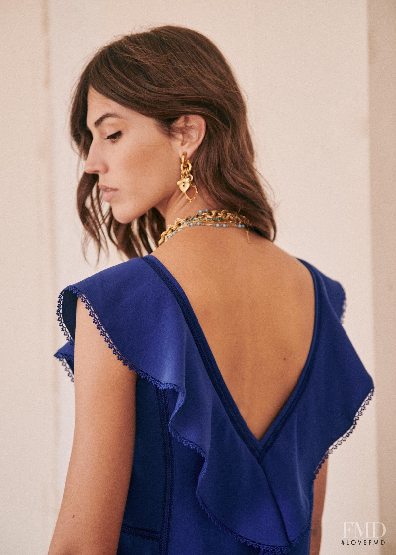 Mariacarla Boscono featured in  the Sézane lookbook for Spring 2020