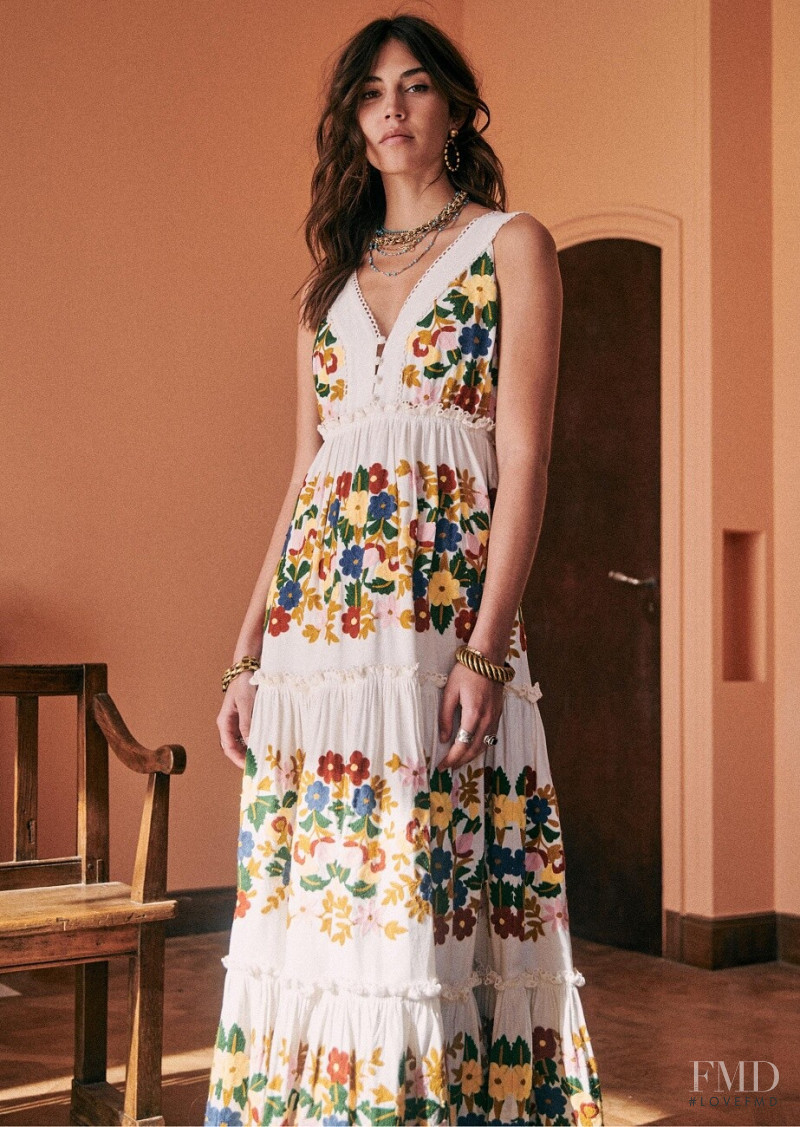 Mariacarla Boscono featured in  the Sézane lookbook for Spring 2020