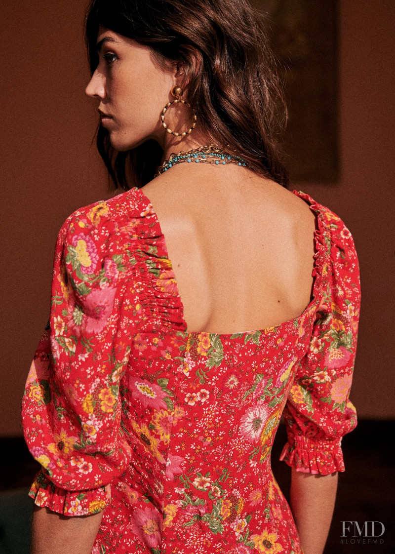 Mariacarla Boscono featured in  the Sézane lookbook for Spring 2020