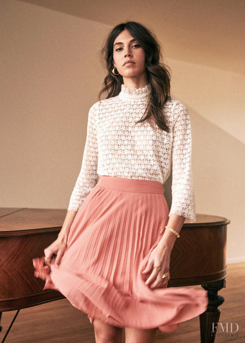 Mariacarla Boscono featured in  the Sézane lookbook for Spring 2020