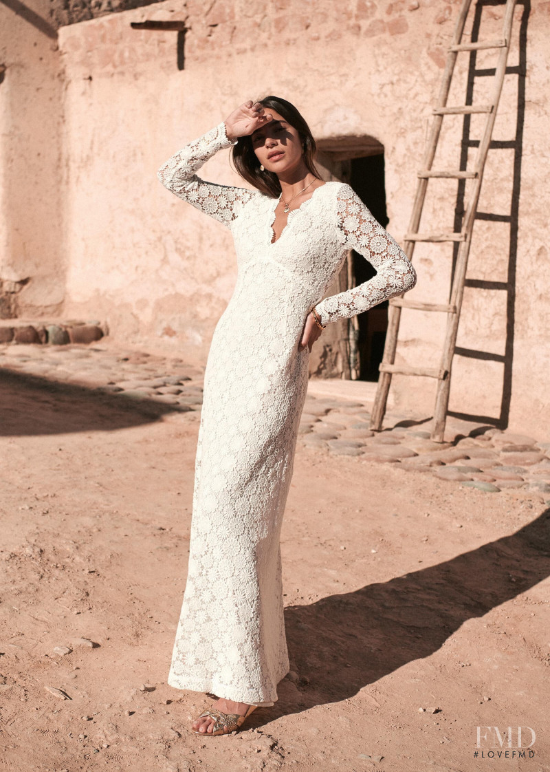 Mariacarla Boscono featured in  the Sézane lookbook for Spring 2020