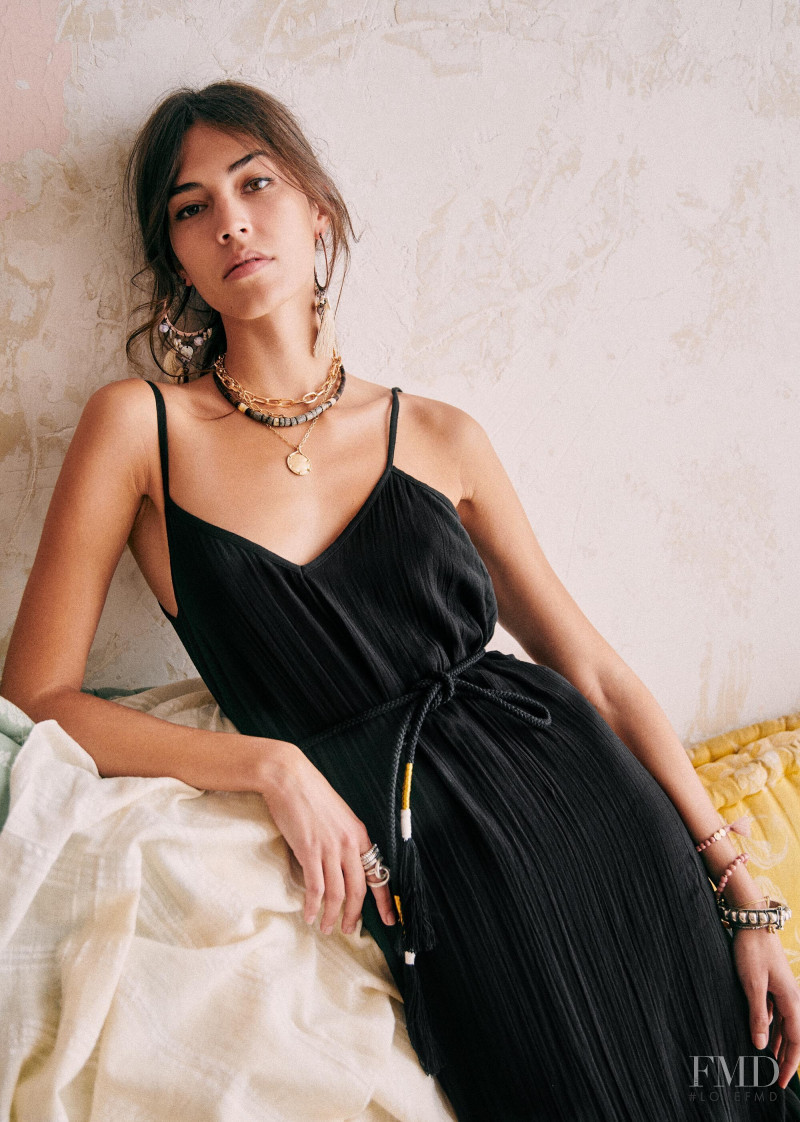 Mariacarla Boscono featured in  the Sézane lookbook for Spring 2020