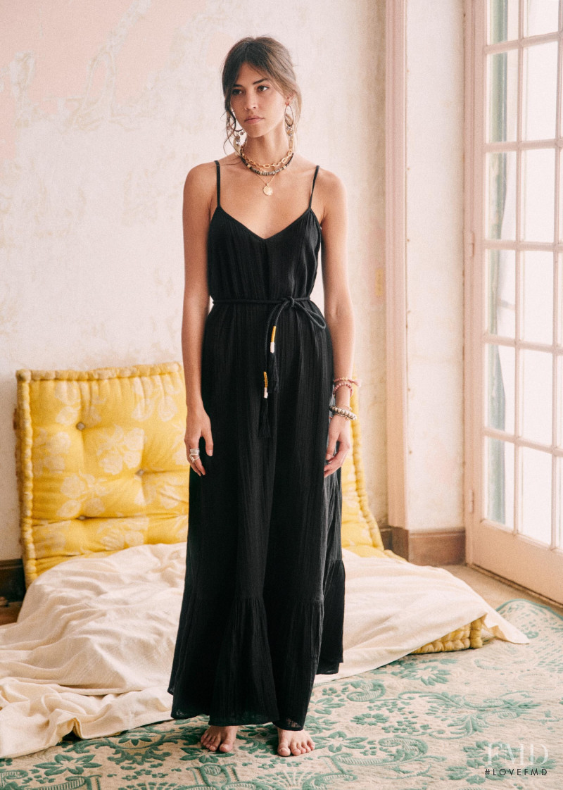 Mariacarla Boscono featured in  the Sézane lookbook for Spring 2020