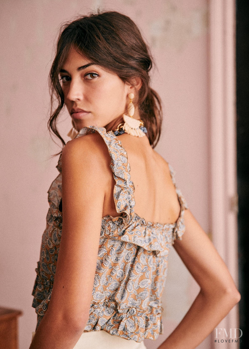 Marilhéa Peillard featured in  the Sézane lookbook for Summer 2020