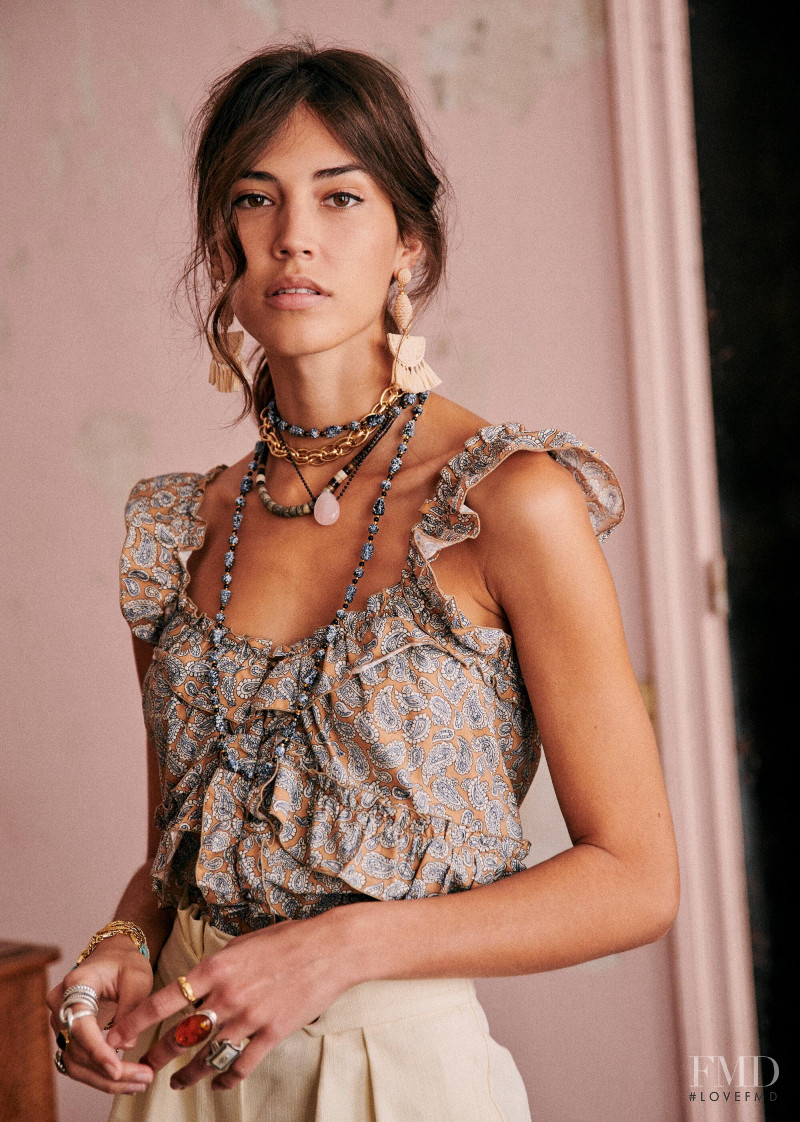 Marilhéa Peillard featured in  the Sézane lookbook for Summer 2020