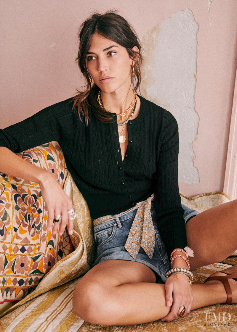 Marilhéa Peillard featured in  the Sézane lookbook for Summer 2020