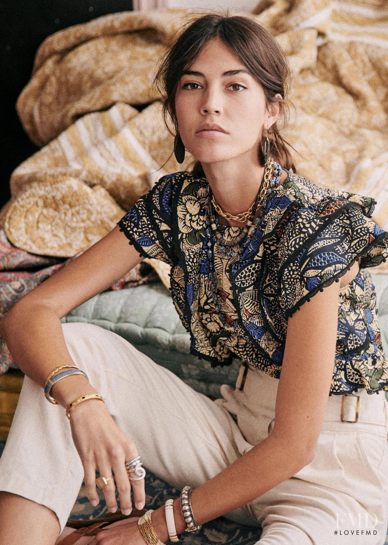 Marilhéa Peillard featured in  the Sézane lookbook for Summer 2020