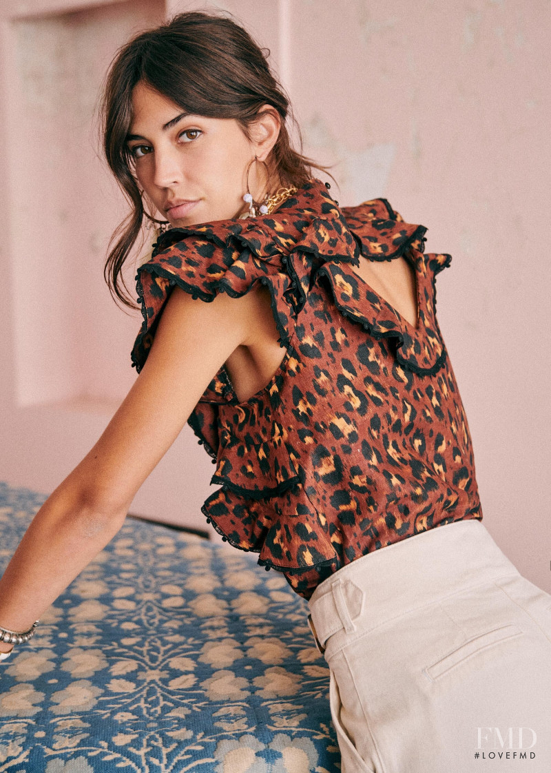 Marilhéa Peillard featured in  the Sézane lookbook for Summer 2020