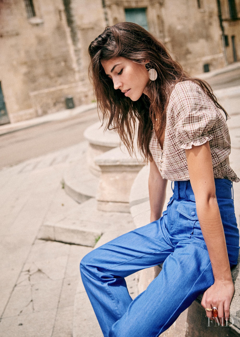 Marilhéa Peillard featured in  the Sézane lookbook for Summer 2020