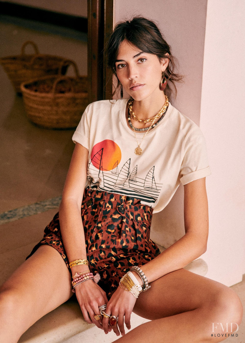 Marilhéa Peillard featured in  the Sézane lookbook for Summer 2020