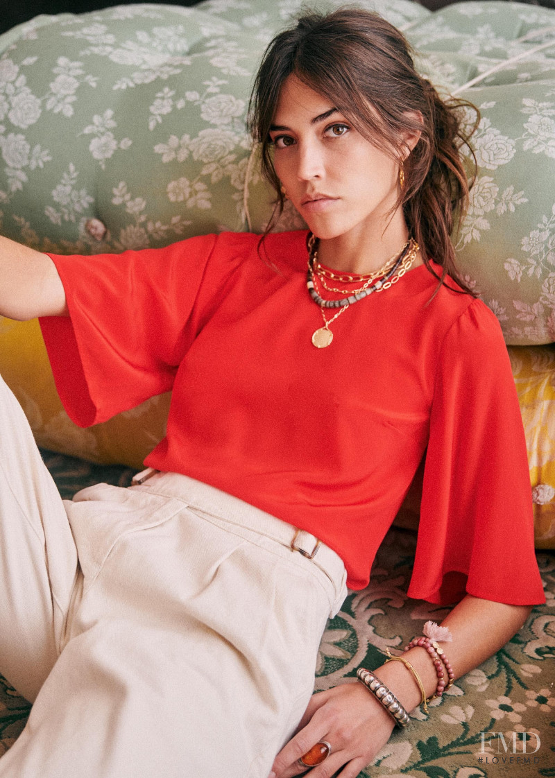 Marilhéa Peillard featured in  the Sézane lookbook for Summer 2020