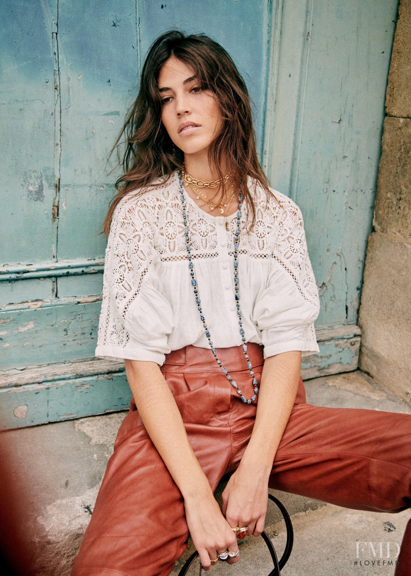 Marilhéa Peillard featured in  the Sézane lookbook for Summer 2020