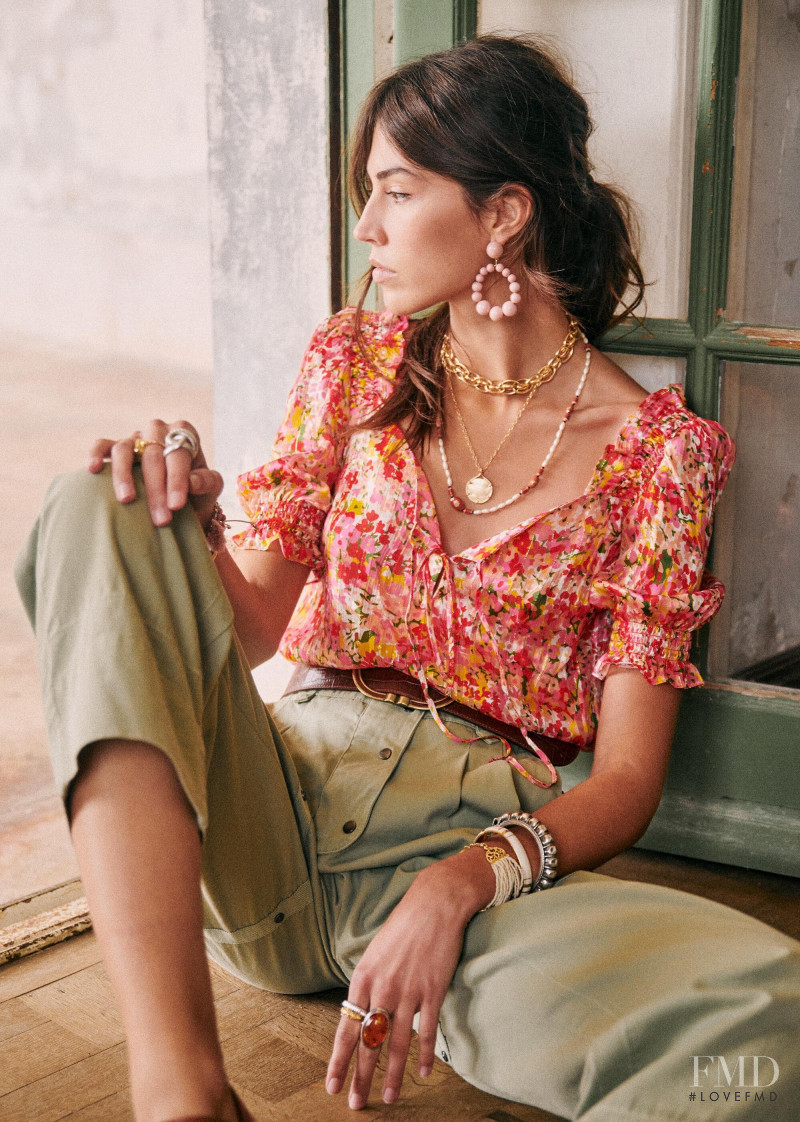 Marilhéa Peillard featured in  the Sézane lookbook for Summer 2020