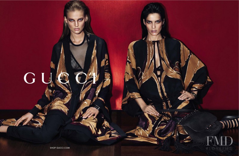 Elisabeth Erm featured in  the Gucci advertisement for Spring/Summer 2014