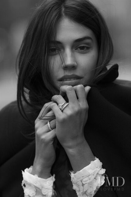 Marilhéa Peillard featured in  the Kurz Jewelry advertisement for Autumn/Winter 2017