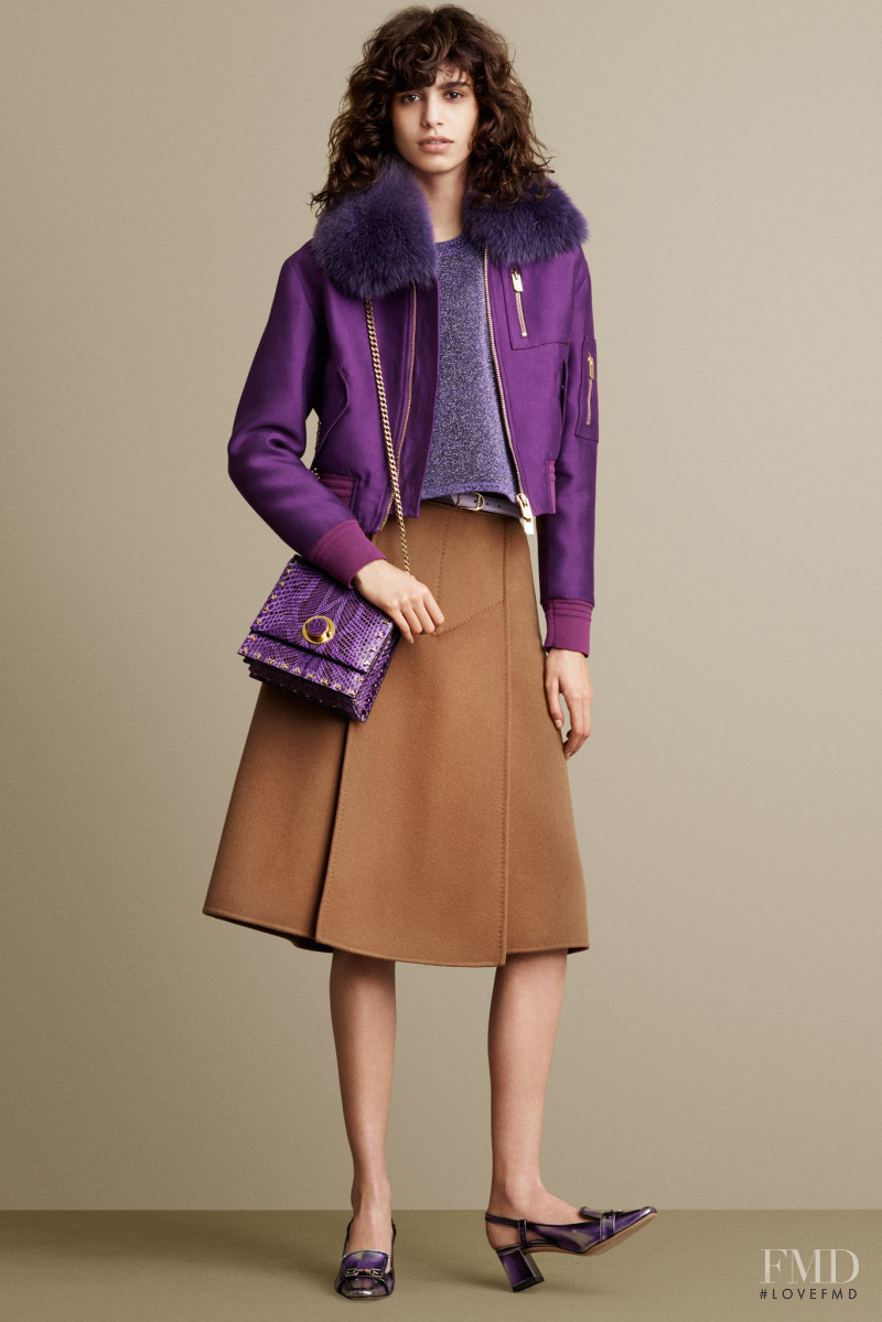 Mica Arganaraz featured in  the Bally lookbook for Autumn/Winter 2015