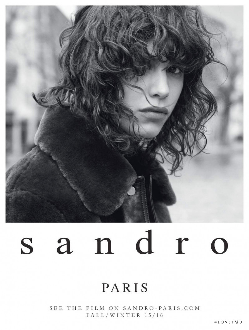 Mica Arganaraz featured in  the Sandro advertisement for Autumn/Winter 2015