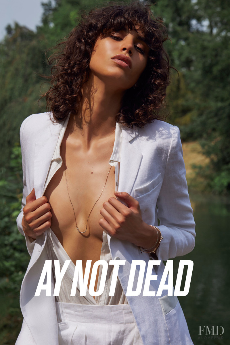 Mica Arganaraz featured in  the AY NOT DEAD advertisement for Spring/Summer 2016