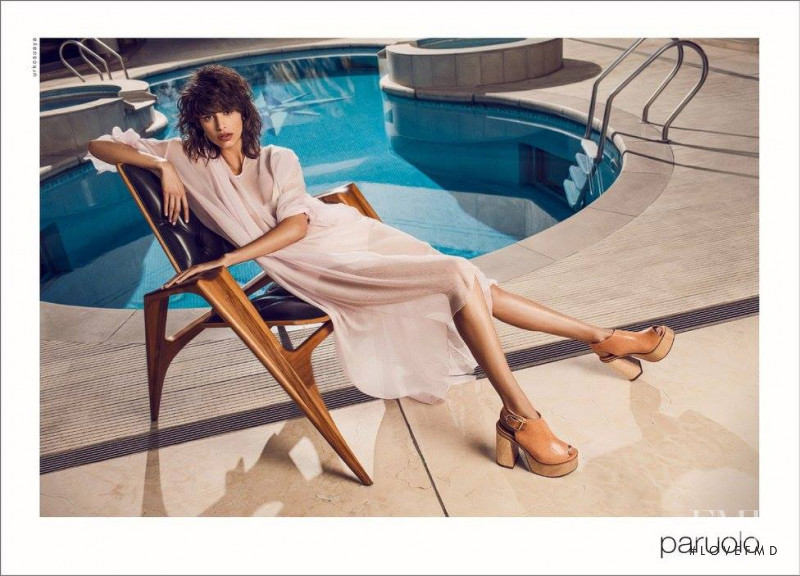 Mica Arganaraz featured in  the Paruolo advertisement for Spring/Summer 2017