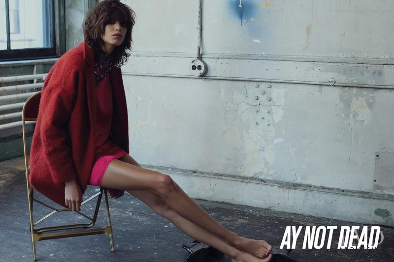 Mica Arganaraz featured in  the AY NOT DEAD advertisement for Autumn/Winter 2016