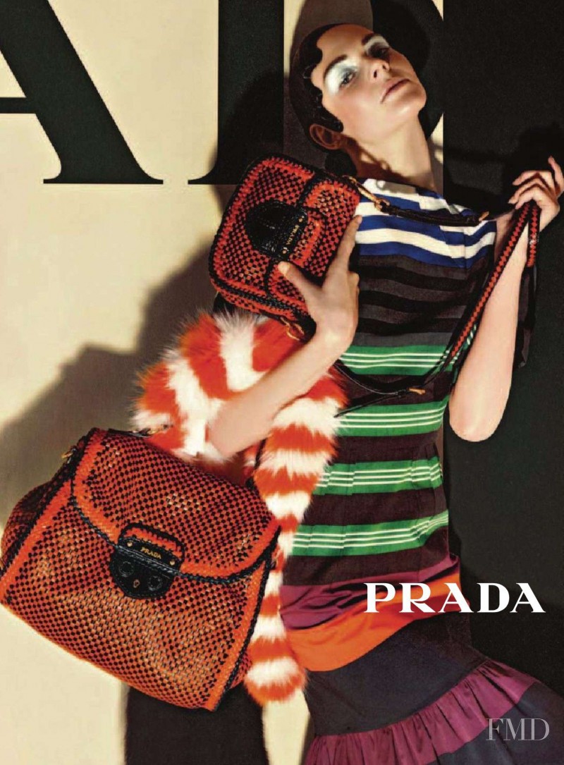 Kinga Rajzak featured in  the Prada advertisement for Spring/Summer 2011