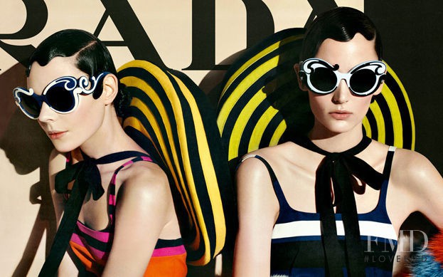 Kinga Rajzak featured in  the Prada advertisement for Spring/Summer 2011