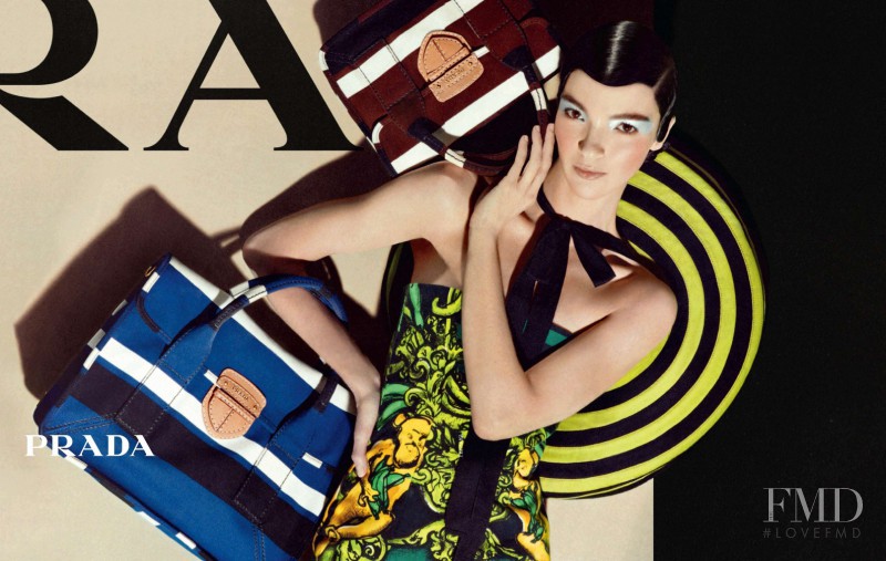 Mariacarla Boscono featured in  the Prada advertisement for Spring/Summer 2011