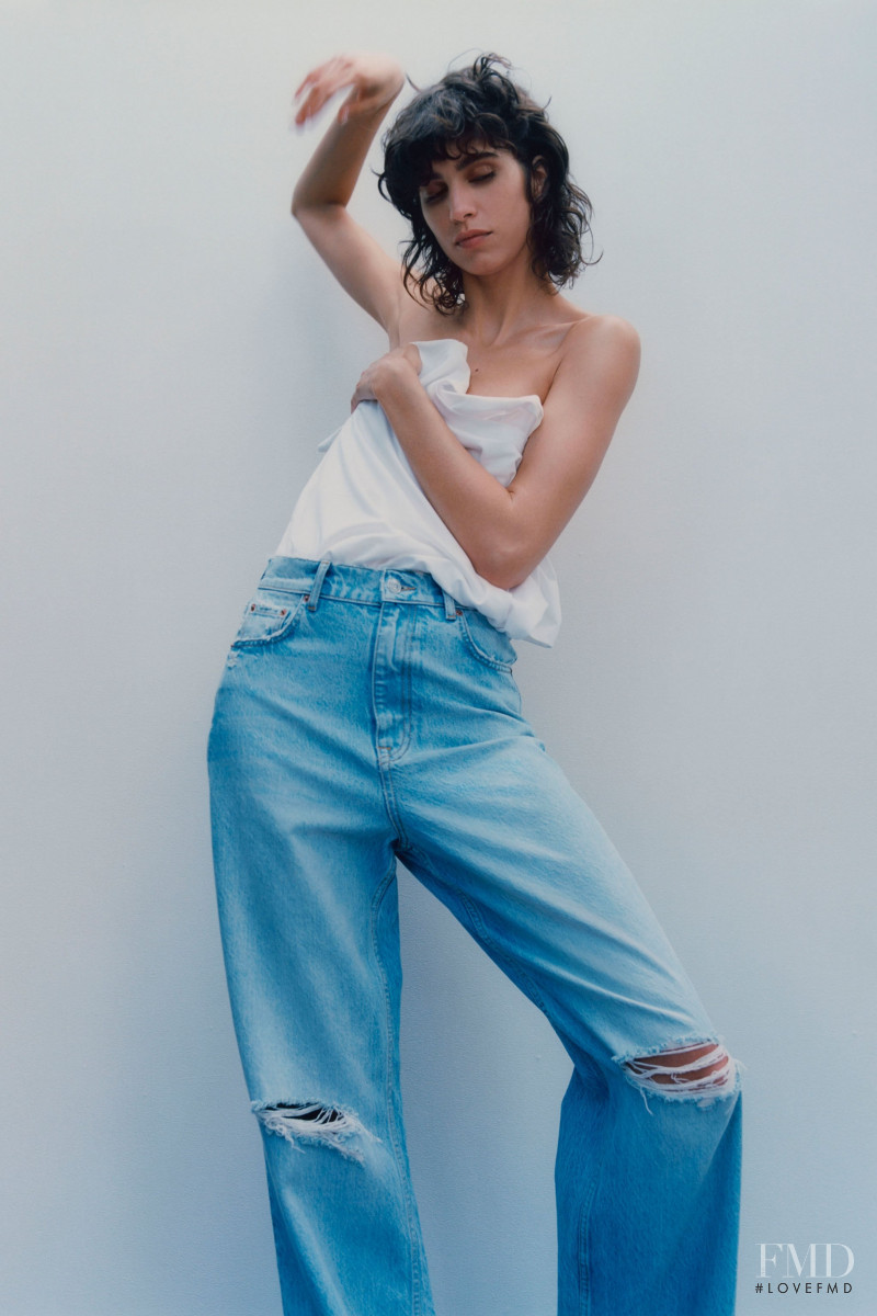 Mica Arganaraz featured in  the Zara catalogue for Cruise 2020