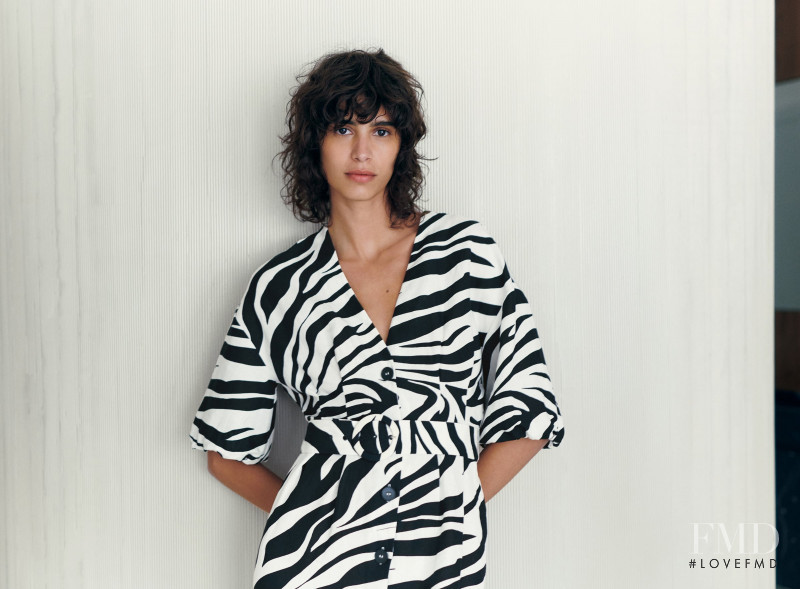 Mica Arganaraz featured in  the Zara catalogue for Cruise 2020