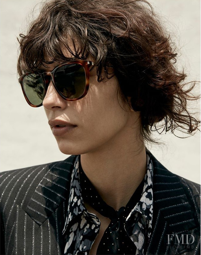 Mica Arganaraz featured in  the Saint Laurent lookbook for Spring/Summer 2020