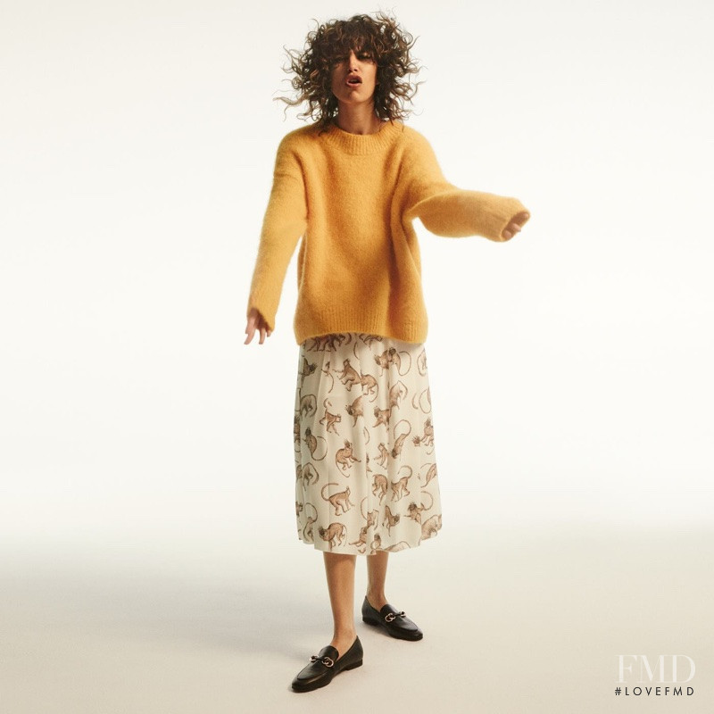 Mica Arganaraz featured in  the H&M 80s Style lookbook for Fall 2017