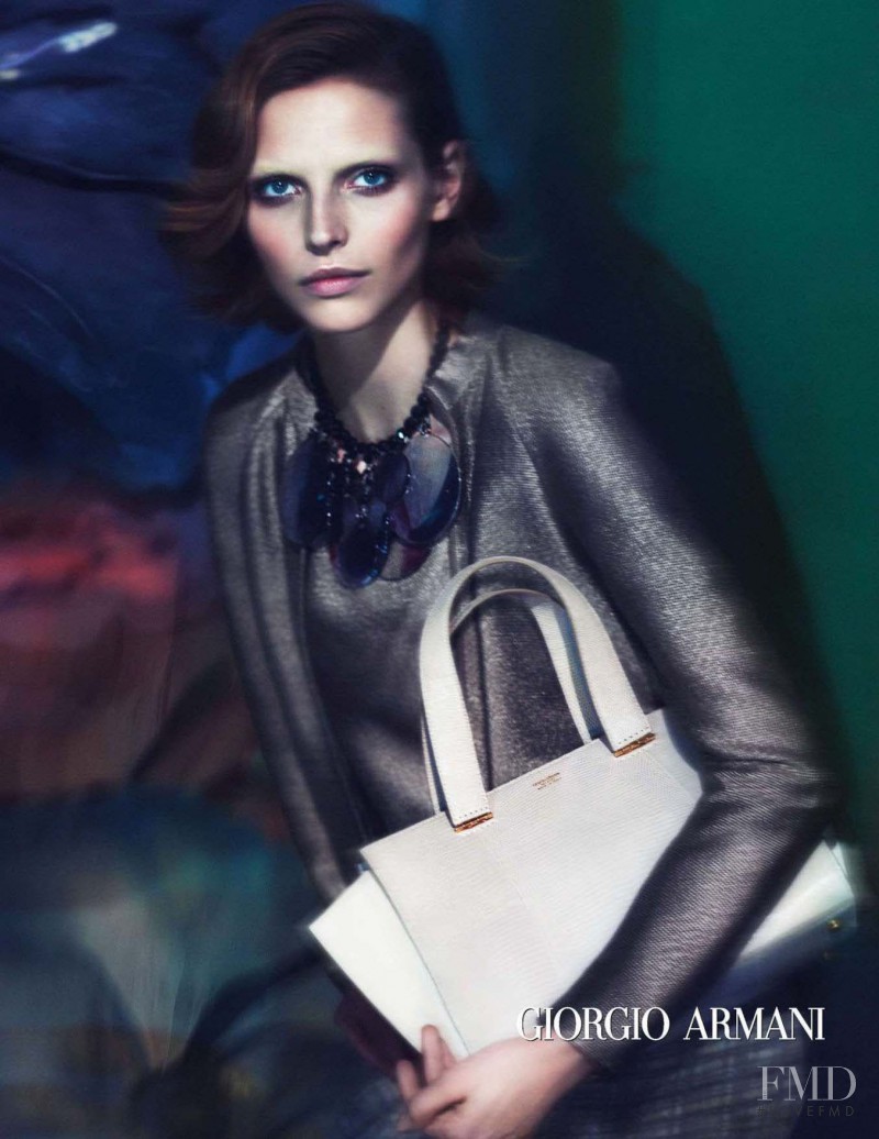 Karlina Caune featured in  the Giorgio Armani advertisement for Spring/Summer 2014