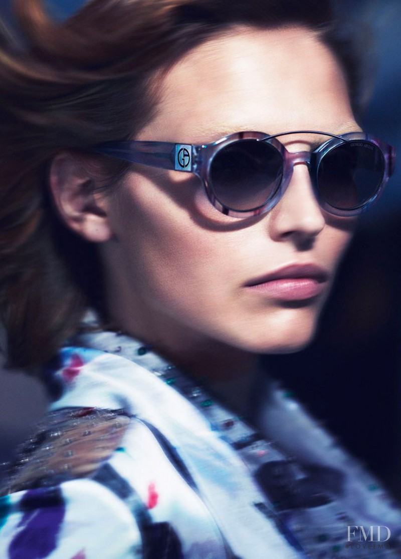 Karlina Caune featured in  the Giorgio Armani advertisement for Spring/Summer 2014