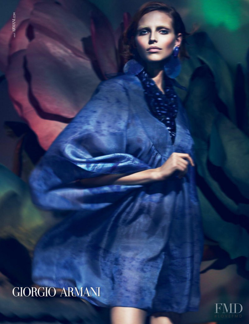 Karlina Caune featured in  the Giorgio Armani advertisement for Spring/Summer 2014