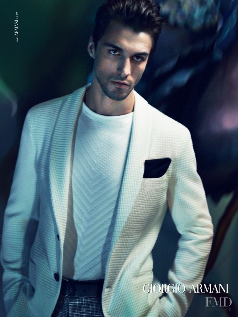 Nikolai Danielsen featured in  the Giorgio Armani advertisement for Spring/Summer 2014