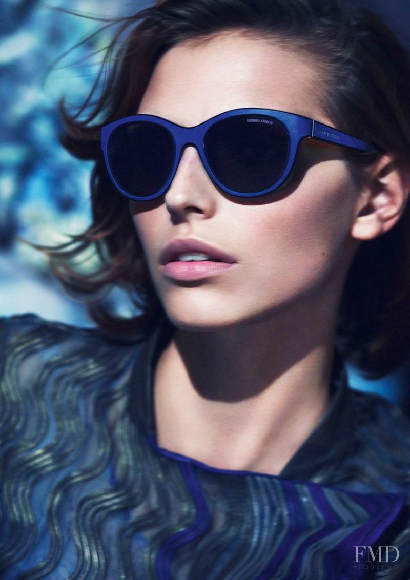 Karlina Caune featured in  the Giorgio Armani advertisement for Spring/Summer 2014
