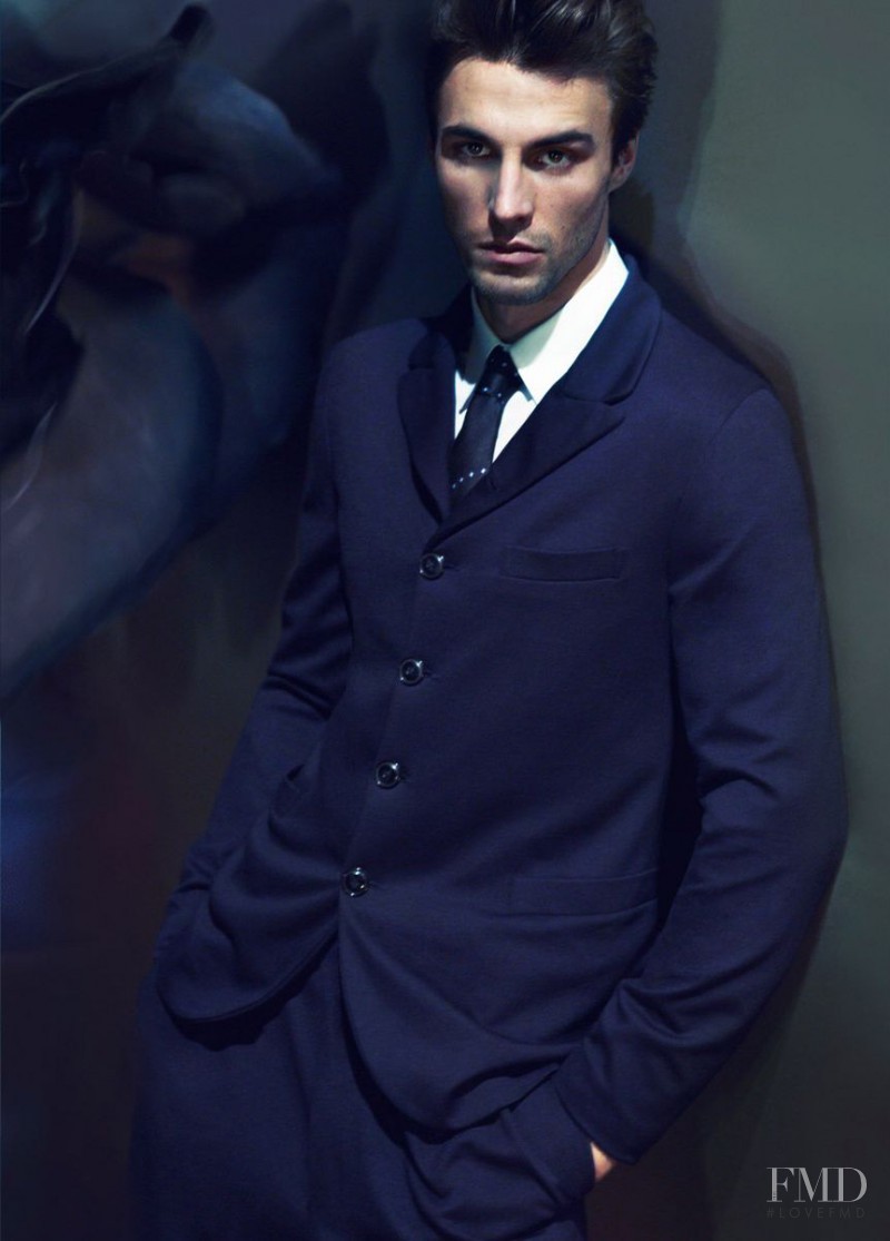 Nikolai Danielsen featured in  the Giorgio Armani advertisement for Spring/Summer 2014