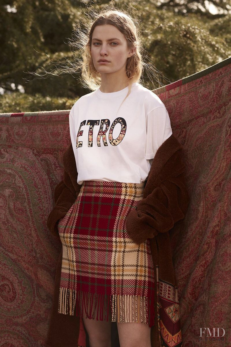 Felice Noordhoff featured in  the Etro lookbook for Autumn/Winter 2019