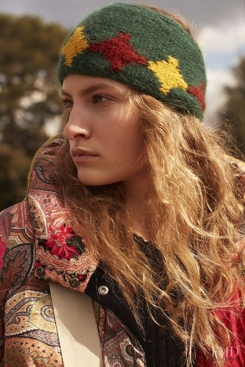 Felice Noordhoff featured in  the Etro lookbook for Autumn/Winter 2019