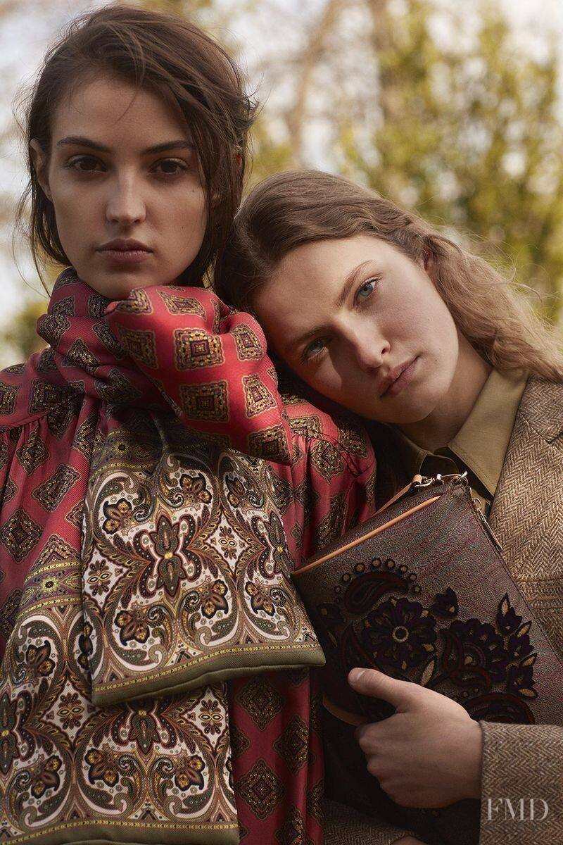 Felice Noordhoff featured in  the Etro lookbook for Autumn/Winter 2019