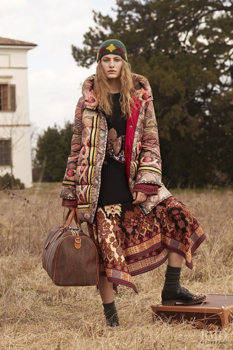 Felice Noordhoff featured in  the Etro lookbook for Autumn/Winter 2019