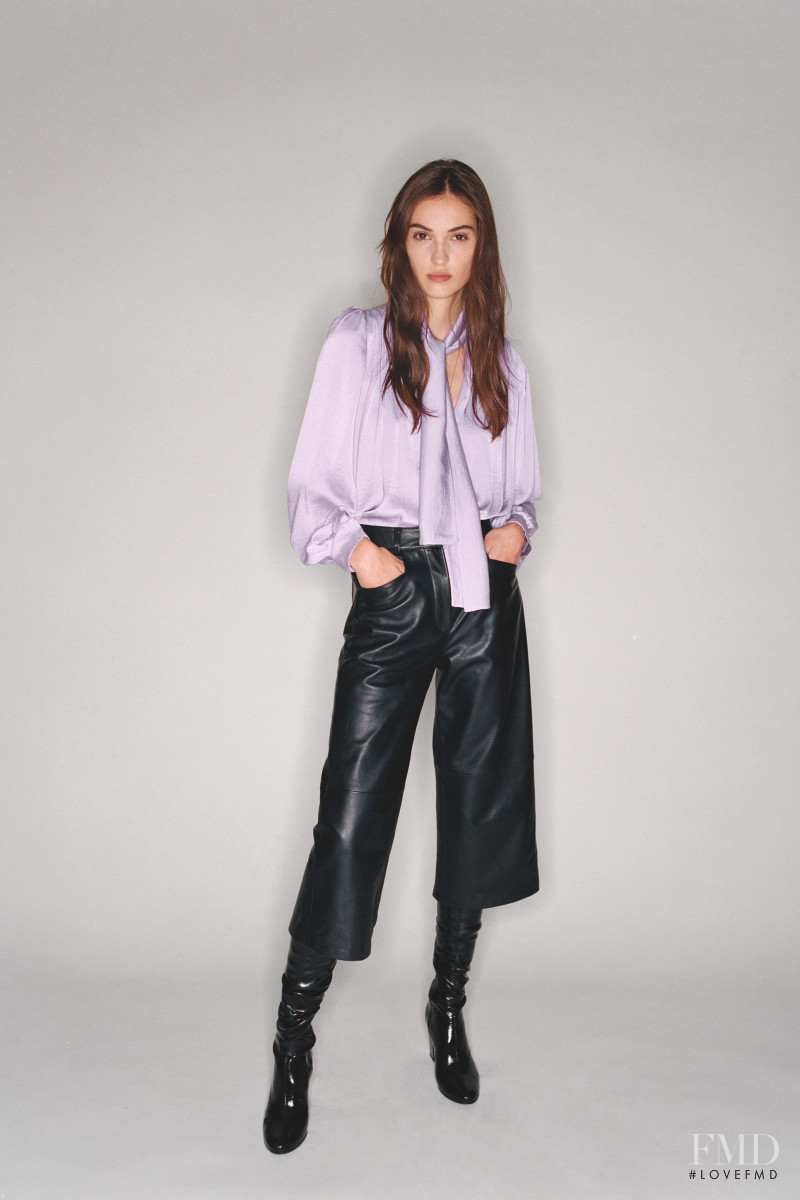 Camille Hurel featured in  the Maje lookbook for Fall 2019