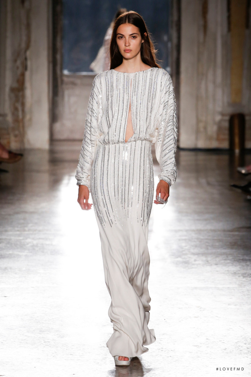Camille Hurel featured in  the Alberta Ferretti Limited Edition fashion show for Autumn/Winter 2018
