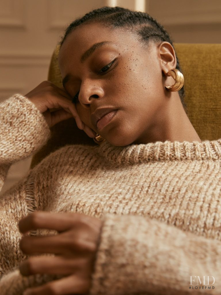 Karly Loyce featured in  the Mango advertisement for Autumn/Winter 2018