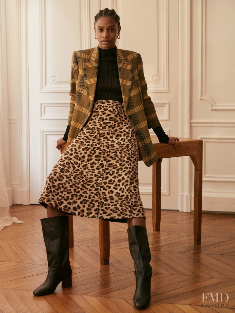 Karly Loyce featured in  the Mango advertisement for Autumn/Winter 2018