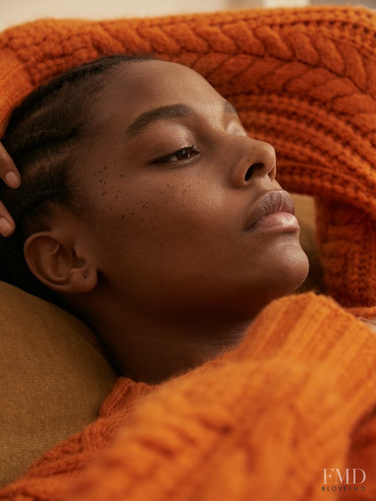 Karly Loyce featured in  the Mango advertisement for Autumn/Winter 2018